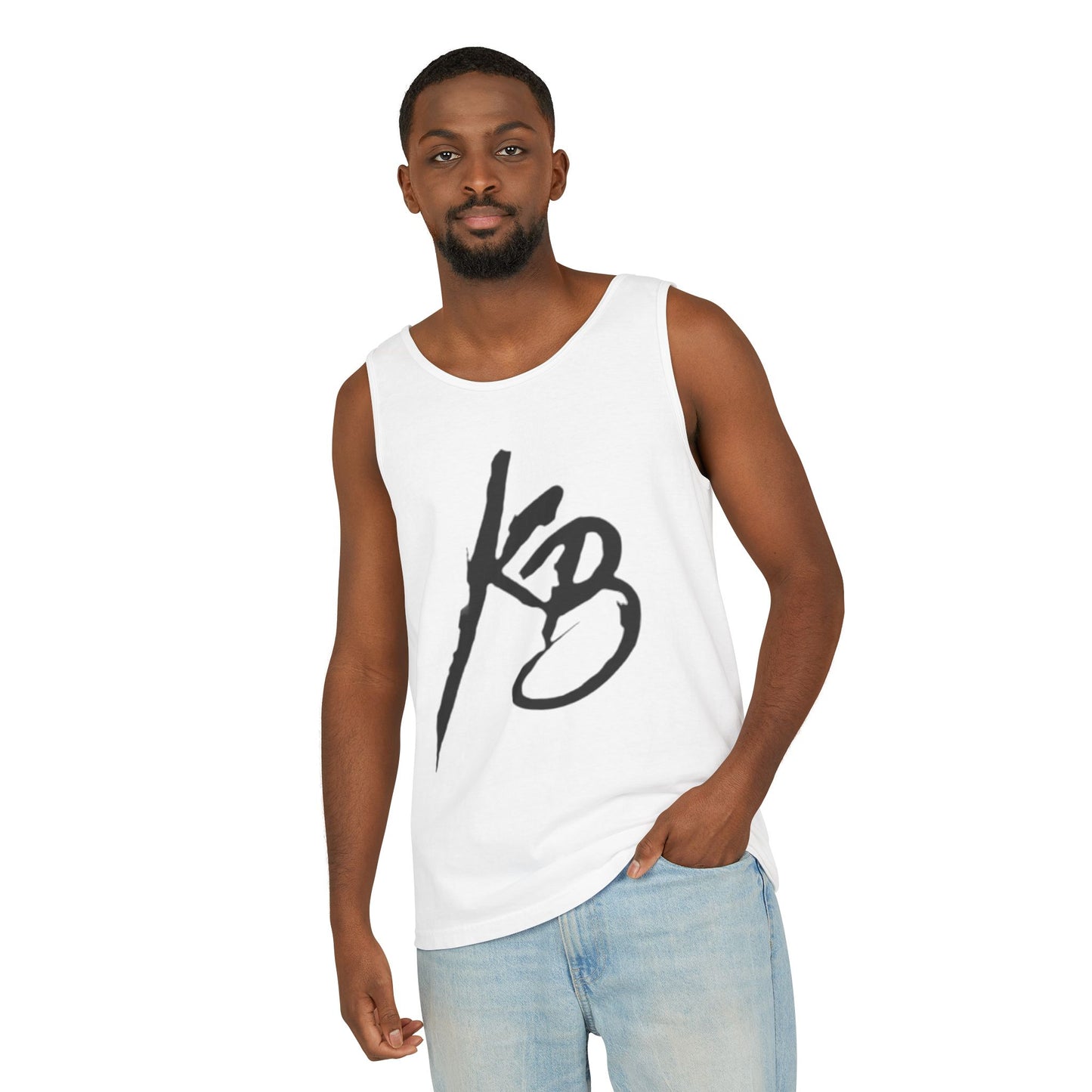 Stylish Unisex Tank Top with KB Design, Summer Essential, Casual Wear, Workout Gear, Gift for Him/Her, Beach Ready