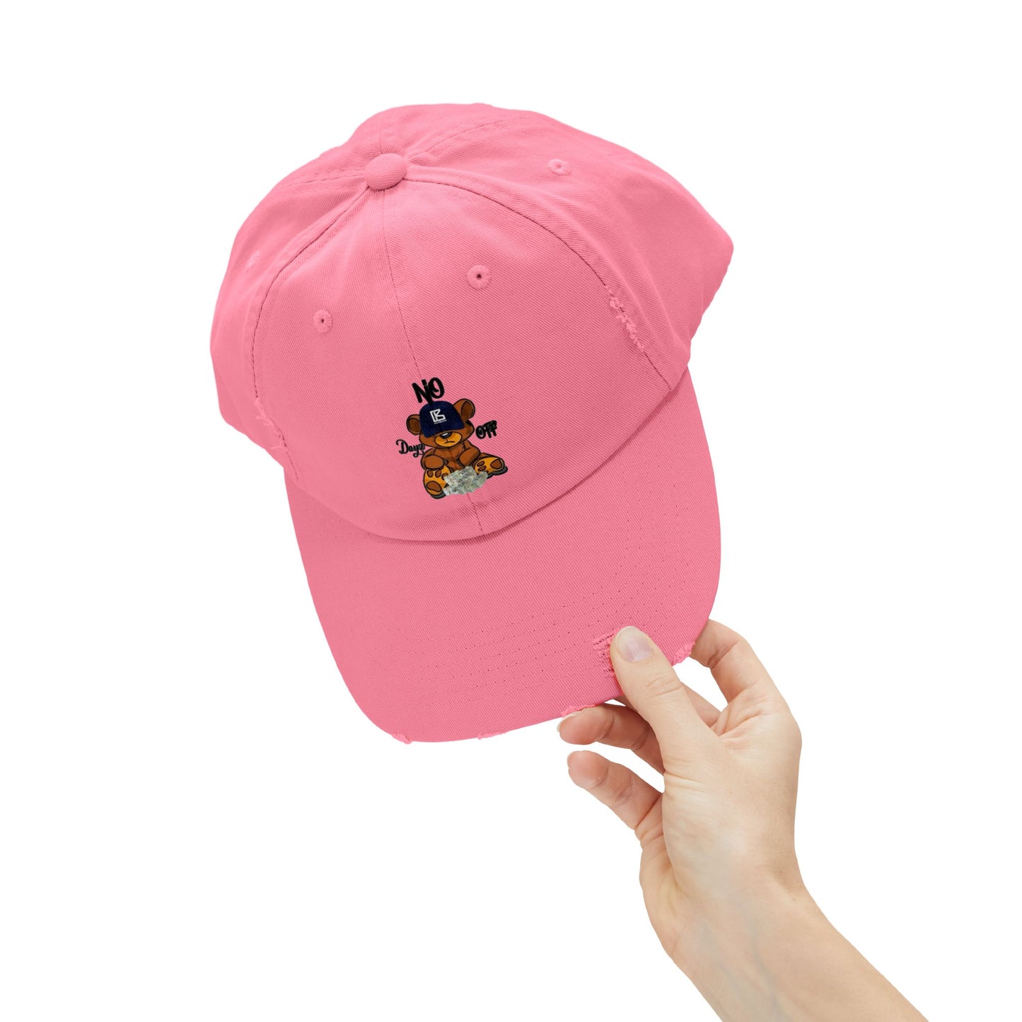 KB Bear Distressed Cap, Unisex Baseball Hat, Casual Accessory, Trendy Gift, Summer Style, Festival Wear