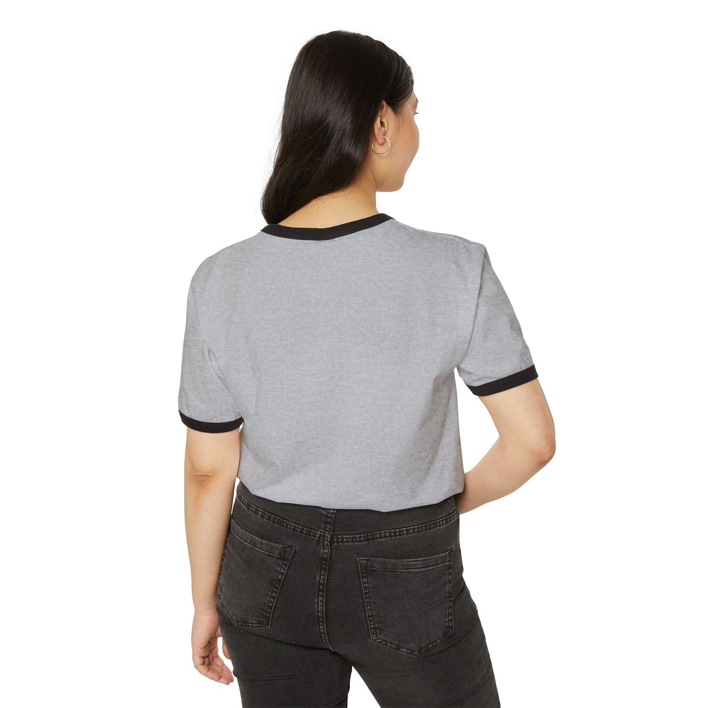 Unisex Cotton Ringer T-Shirt with KB Bear Design,