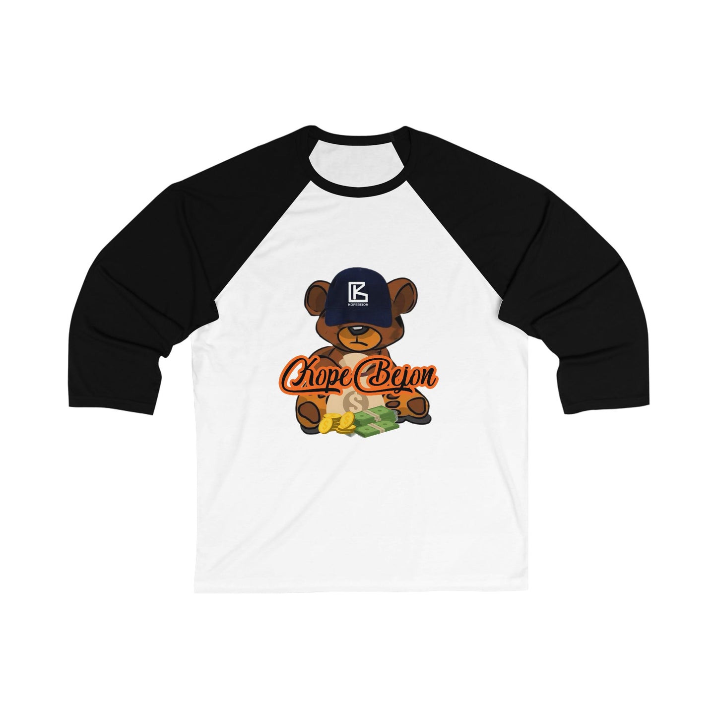 Cute Bear Graphic Baseball Tee for Casual Wear, Perfect for Sports Fans, Gifts for Birthday, Father's Day, or Any Occasion