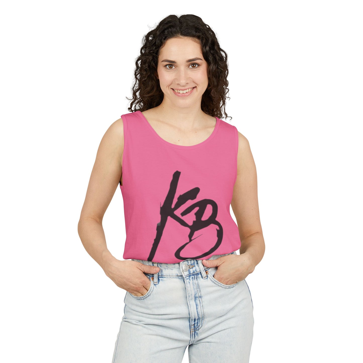 Stylish Unisex Tank Top with KB Design, Summer Essential, Casual Wear, Workout Gear, Gift for Him/Her, Beach Ready