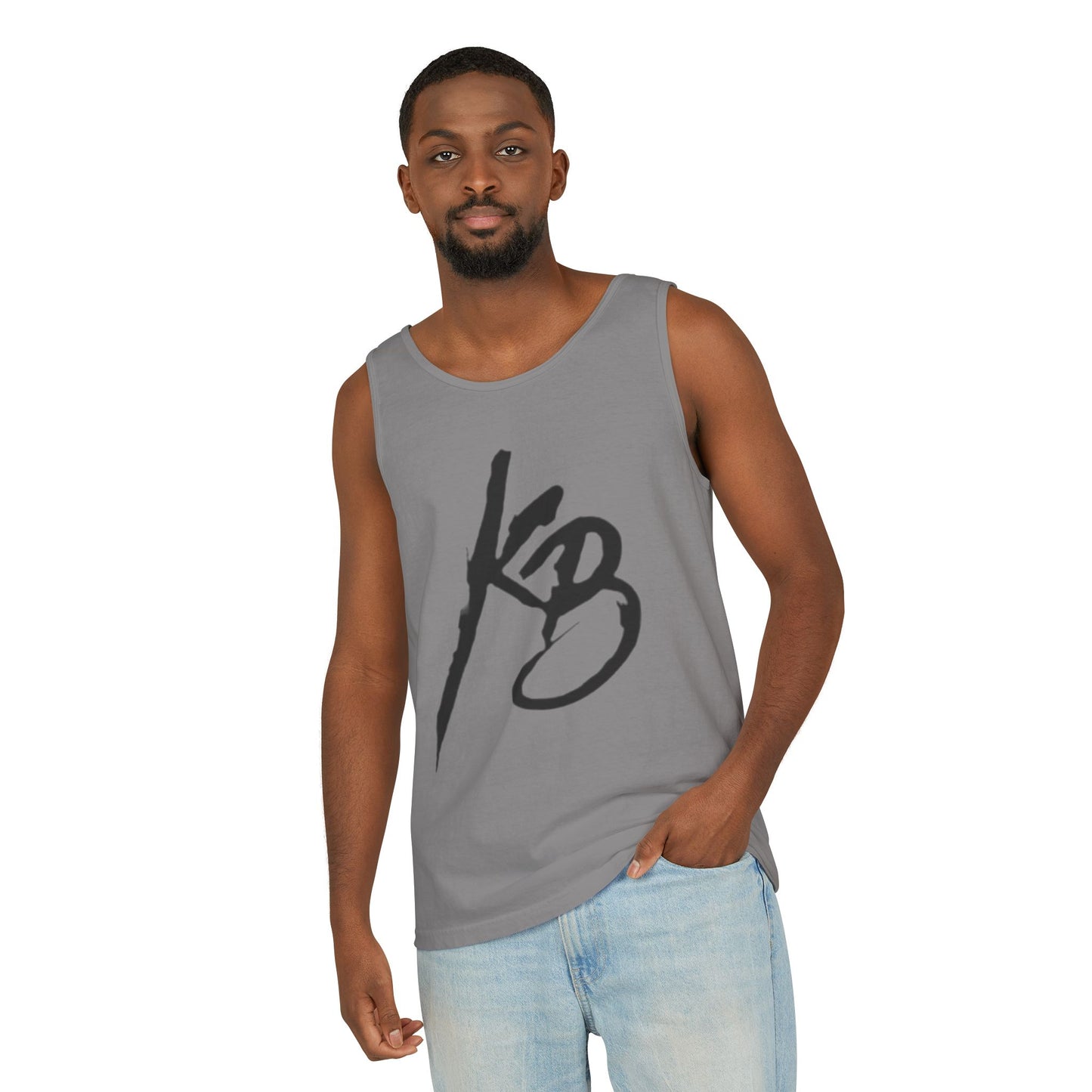 Stylish Unisex Tank Top with KB Design, Summer Essential, Casual Wear, Workout Gear, Gift for Him/Her, Beach Ready