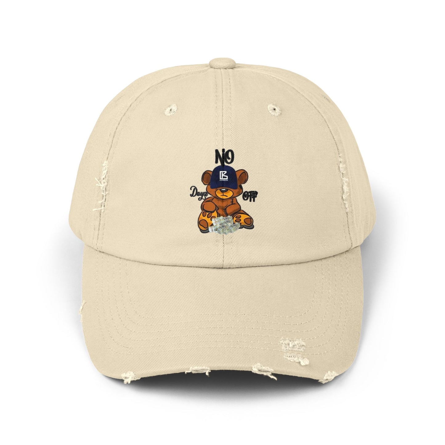 KB Bear Distressed Cap, Unisex Baseball Hat, Casual Accessory, Trendy Gift, Summer Style, Festival Wear