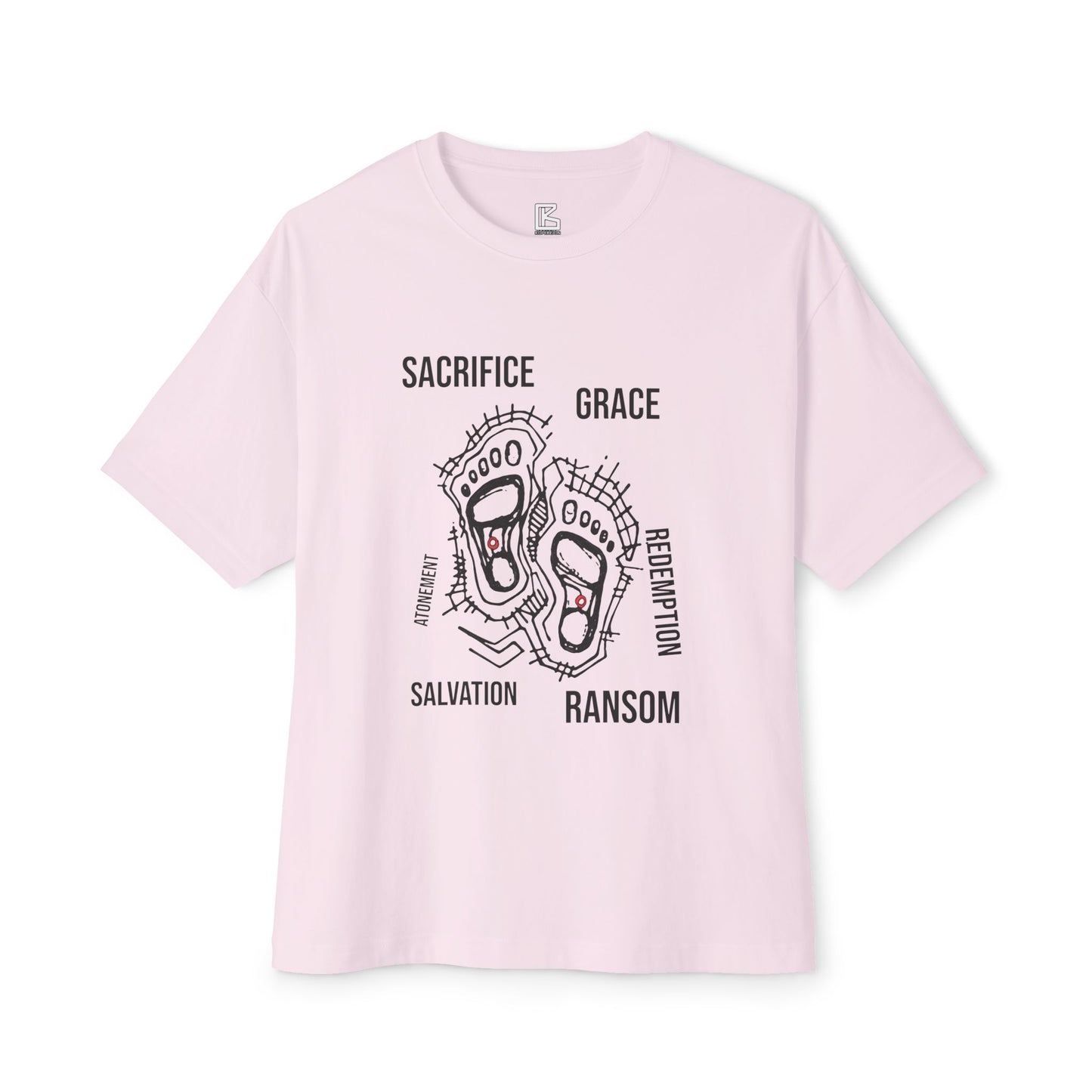 Faith-Inspired Oversized Tee, Comfortable Boxy Shirt for Spiritual Journeys, Casual Wear, Gift for Retreats, Unisex Graphic Tee