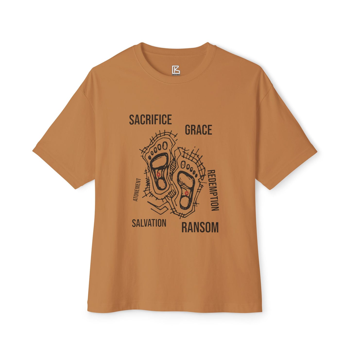 Faith-Inspired Oversized Tee, Comfortable Boxy Shirt for Spiritual Journeys, Casual Wear, Gift for Retreats, Unisex Graphic Tee