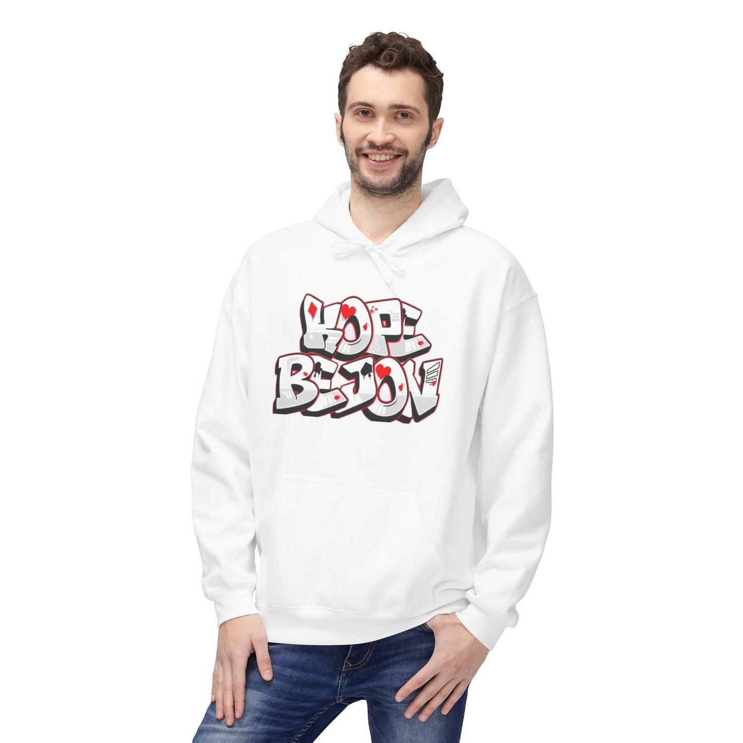 Graffiti Heart Hoodie - Urban Style, Streetwear, Cozy Apparel, Gift for Him/Her, Casual Outfit, Year-Round Fashion