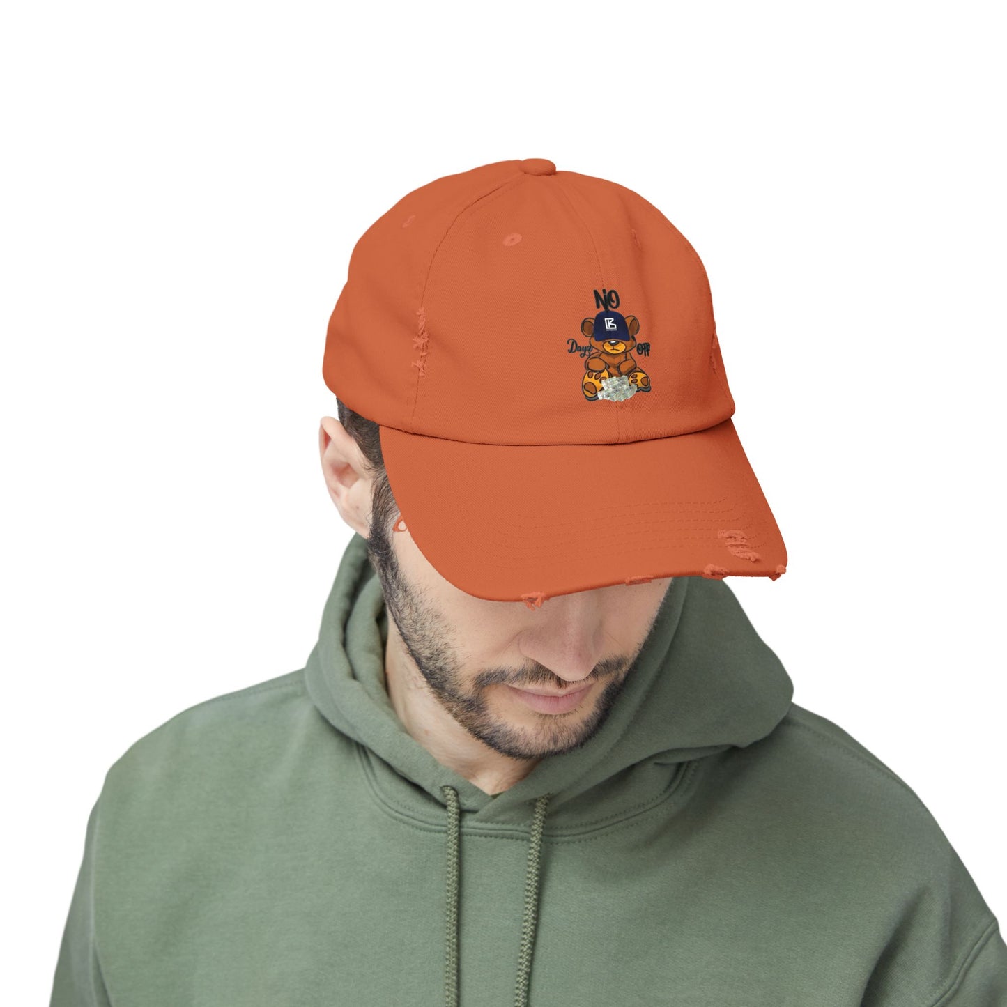 KB Bear Distressed Cap, Unisex Baseball Hat, Casual Accessory, Trendy Gift, Summer Style, Festival Wear