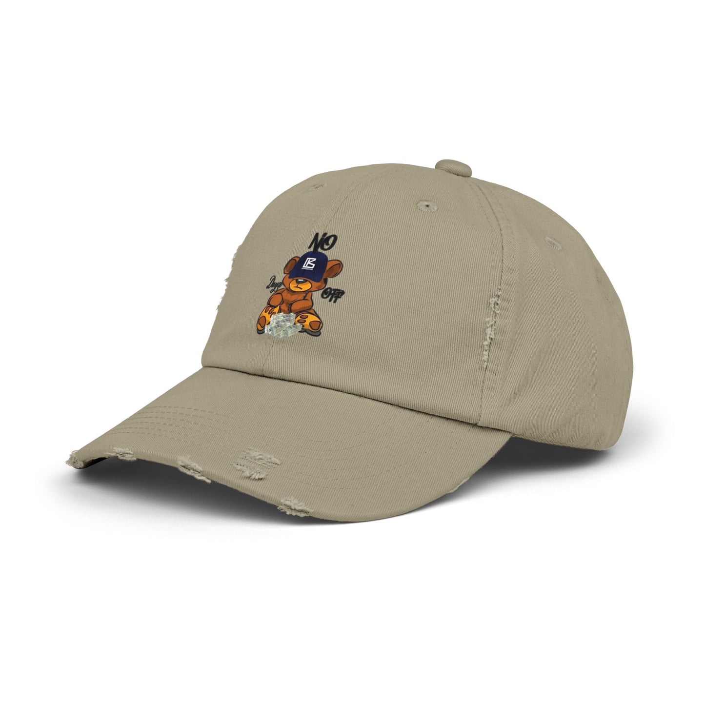 KB Bear Distressed Cap, Unisex Baseball Hat, Casual Accessory, Trendy Gift, Summer Style, Festival Wear