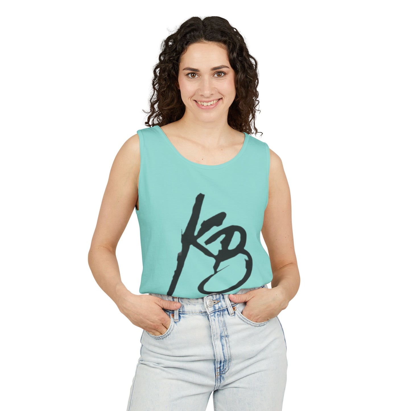 Stylish Unisex Tank Top with KB Design, Summer Essential, Casual Wear, Workout Gear, Gift for Him/Her, Beach Ready