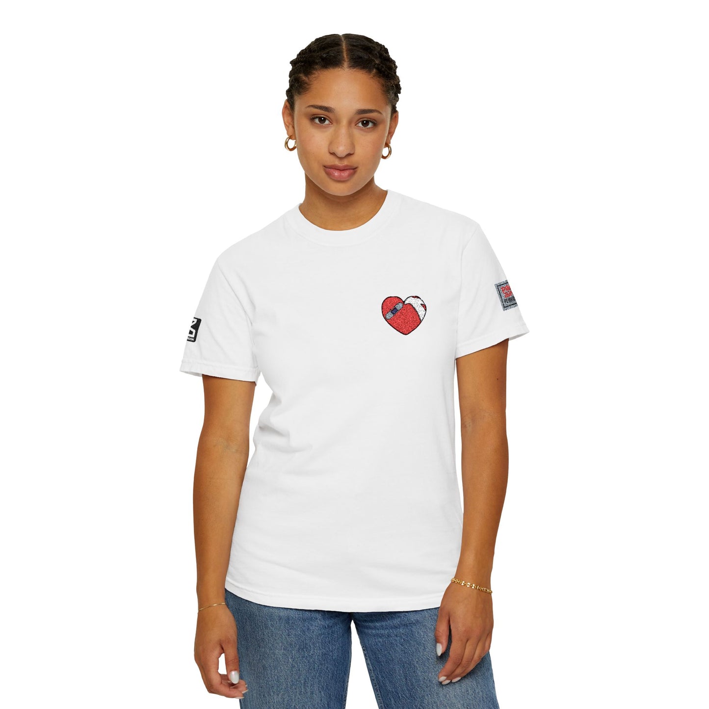 Heartfelt Unisex Garment-Dyed T-shirt - Casual Love Tee, Perfect for Valentine's Day, Gift for Friends, Everyday Wear, Unique Graphic Tee