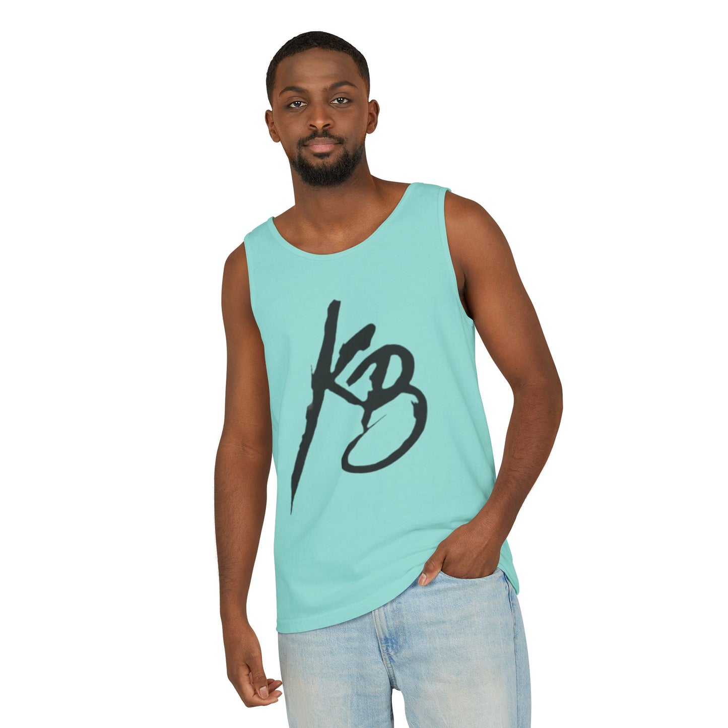 Stylish Unisex Tank Top with KB Design, Summer Essential, Casual Wear, Workout Gear, Gift for Him/Her, Beach Ready