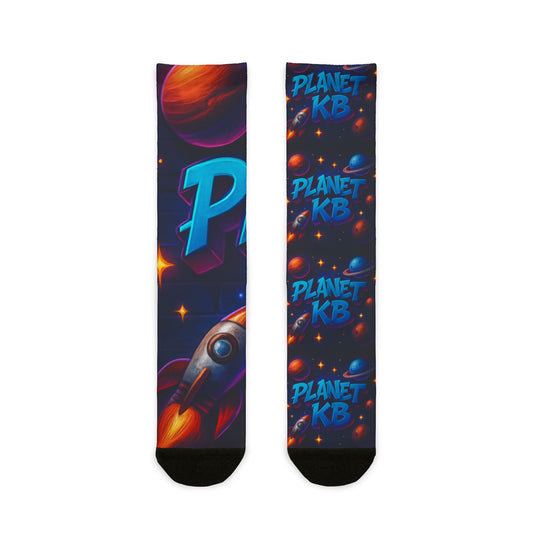Cosmic Adventure Crew Socks | Fun Space Design, Gift for Astronaut Lovers, Stylish Everyday Wear, Party Socks, Kids & Adults