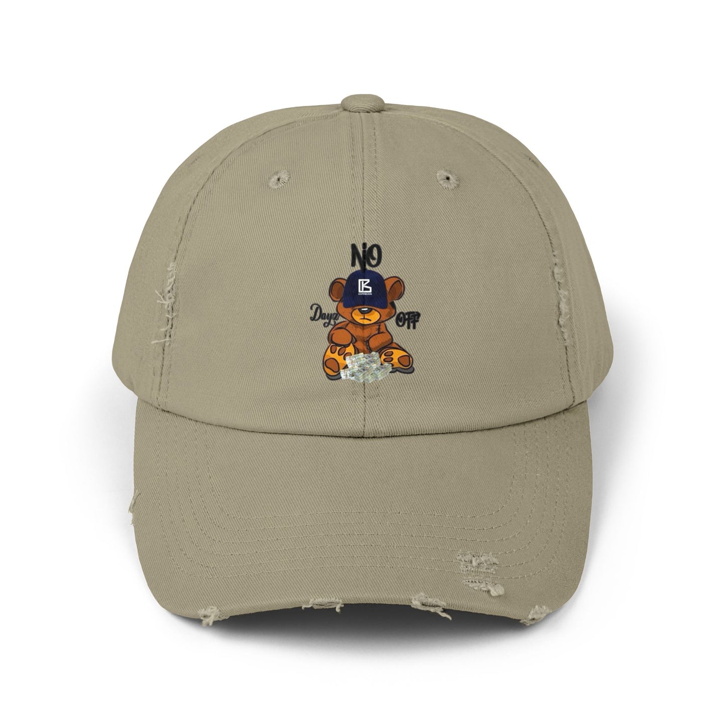 KB Bear Distressed Cap, Unisex Baseball Hat, Casual Accessory, Trendy Gift, Summer Style, Festival Wear