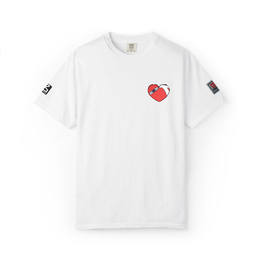 Heartfelt Unisex Garment-Dyed T-shirt - Casual Love Tee, Perfect for Valentine's Day, Gift for Friends, Everyday Wear, Unique Graphic Tee