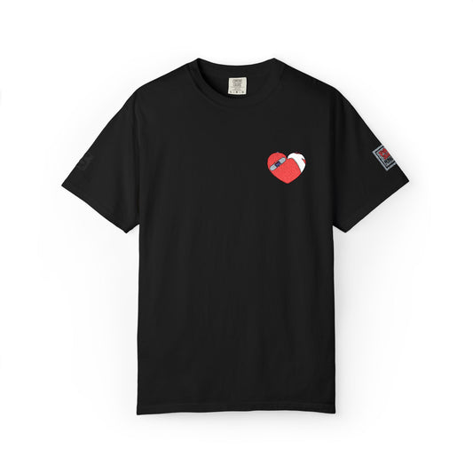 Heartfelt Unisex Garment-Dyed T-shirt - Casual Love Tee, Perfect for Valentine's Day, Gift for Friends, Everyday Wear, Unique Graphic Tee