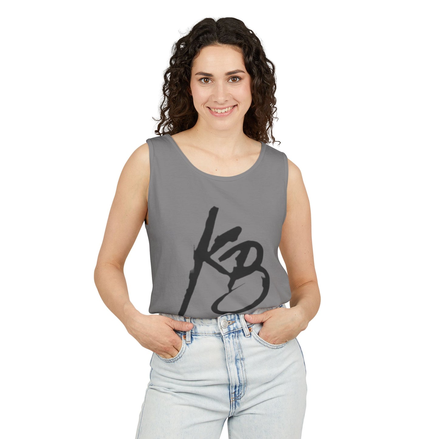 Stylish Unisex Tank Top with KB Design, Summer Essential, Casual Wear, Workout Gear, Gift for Him/Her, Beach Ready