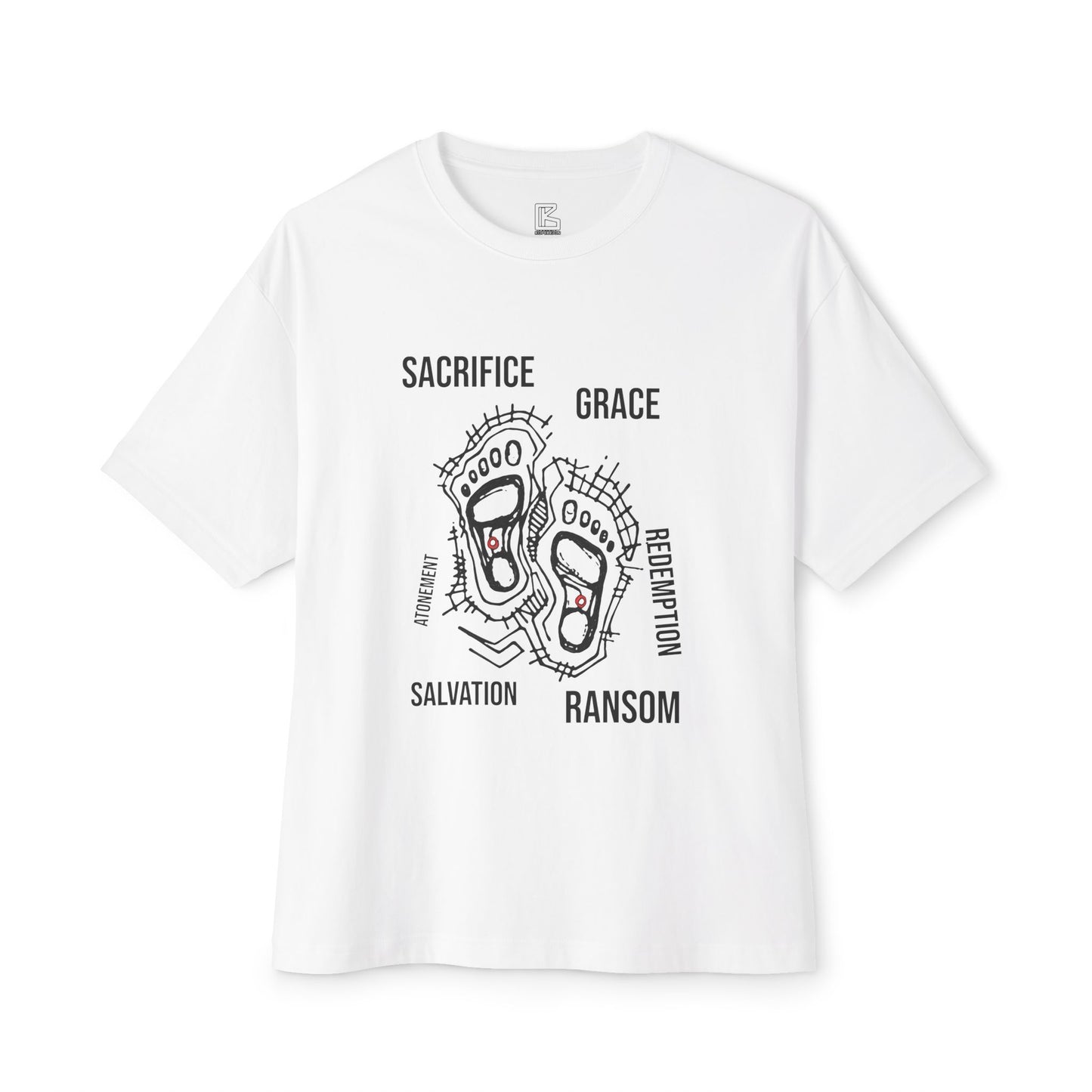 Faith-Inspired Oversized Tee, Comfortable Boxy Shirt for Spiritual Journeys, Casual Wear, Gift for Retreats, Unisex Graphic Tee