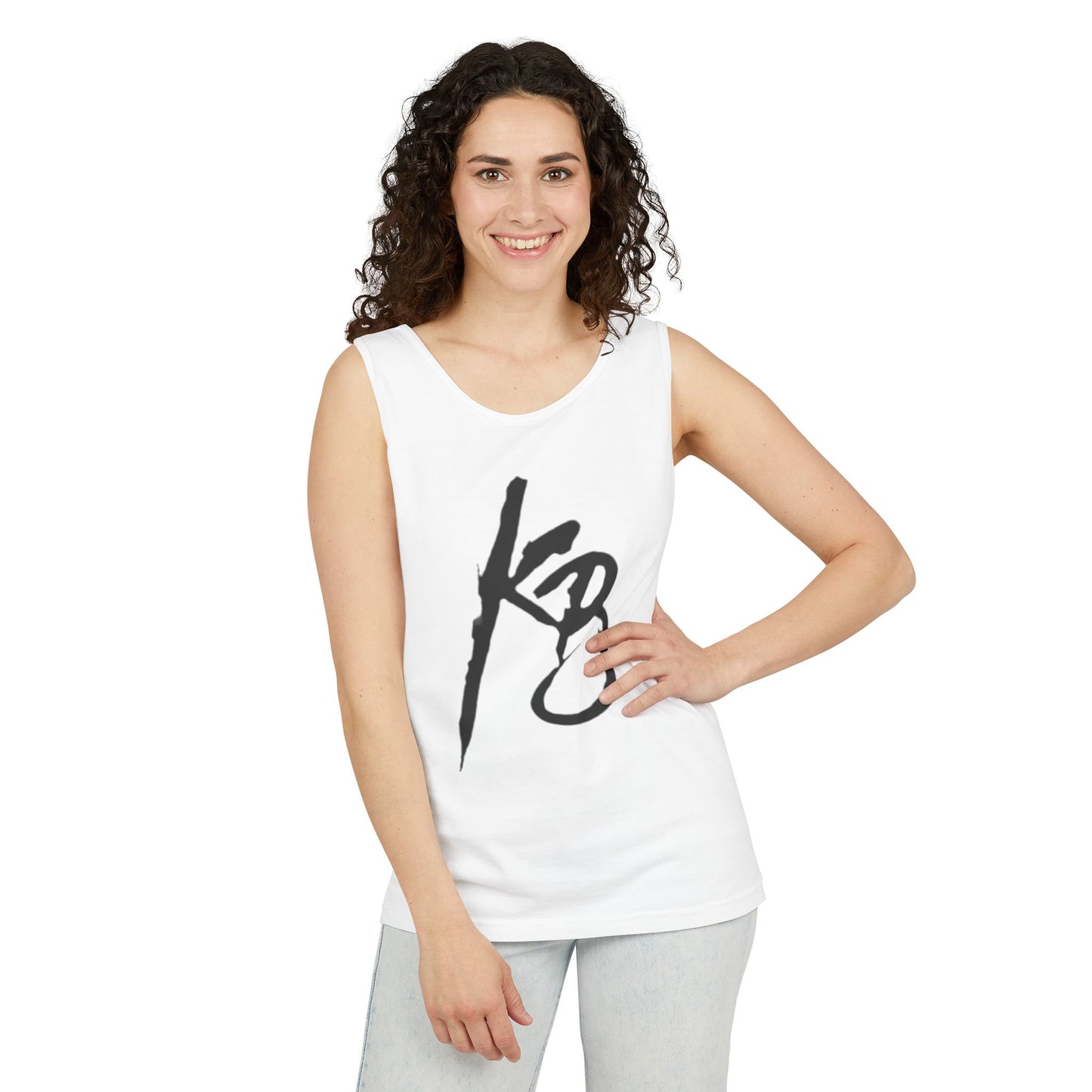 Stylish Unisex Tank Top with KB Design, Summer Essential, Casual Wear, Workout Gear, Gift for Him/Her, Beach Ready