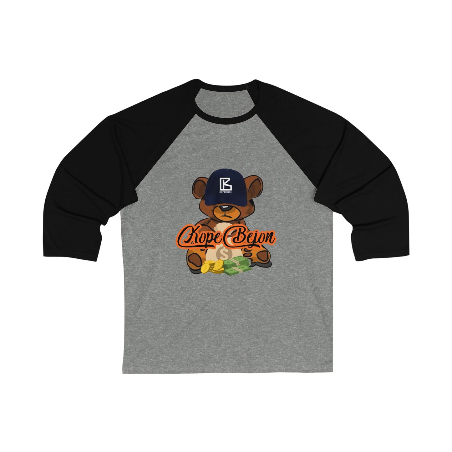 Cute Bear Graphic Baseball Tee for Casual Wear, Perfect for Sports Fans, Gifts for Birthday, Father's Day, or Any Occasion