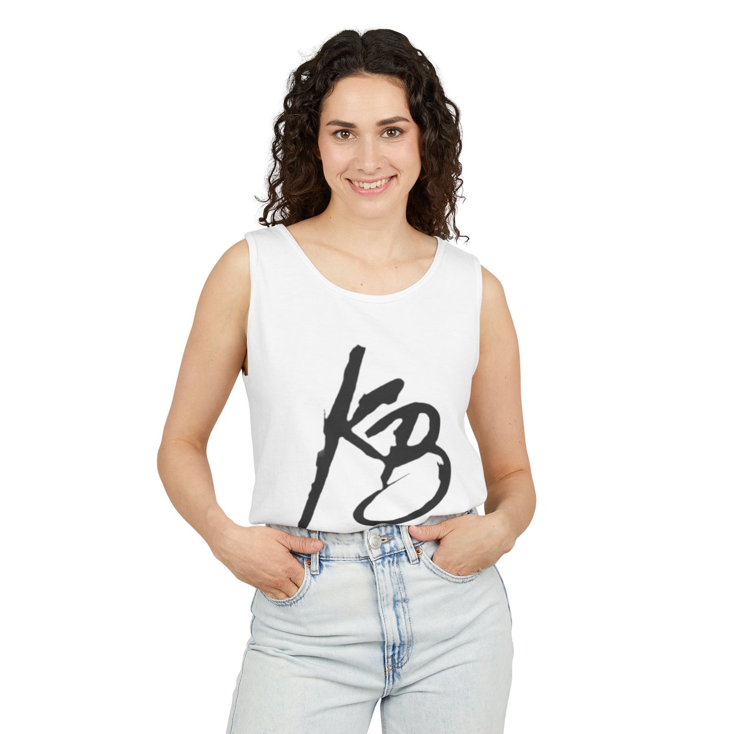 Stylish Unisex Tank Top with KB Design, Summer Essential, Casual Wear, Workout Gear, Gift for Him/Her, Beach Ready